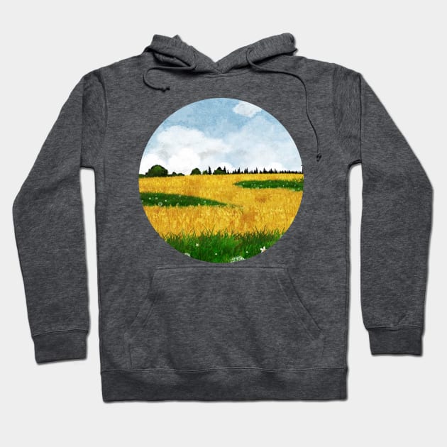 Golden Field Hoodie by KatherineBlowerDesigns